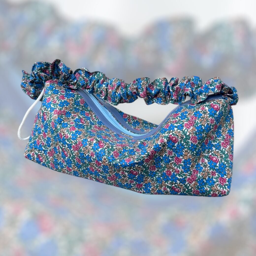 blue Floral Fab Shoulder Bag